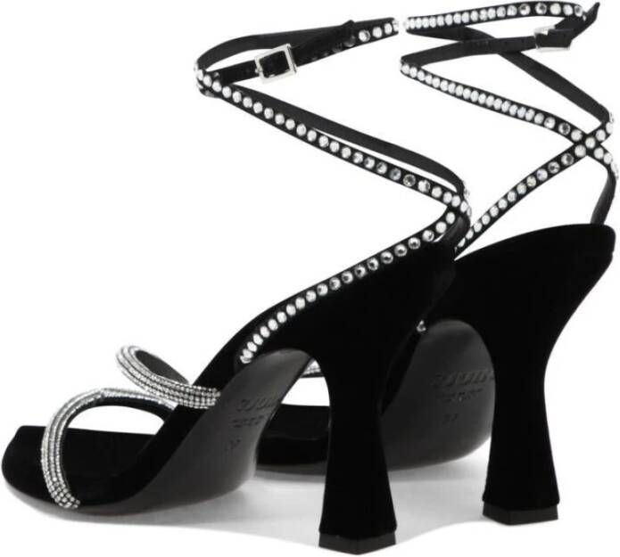 3Juin Giglio Velvet heeled sandals Zwart Dames