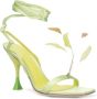 3Juin Blauw Groene Hoge Hak Sandalen Green Dames - Thumbnail 3