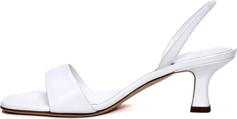 3Juin Witte Leren Sandalen Elegante Stijl White Dames