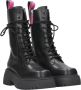 3Juin Zwarte leren veterschoenen met 6 cm hak Black Dames - Thumbnail 2