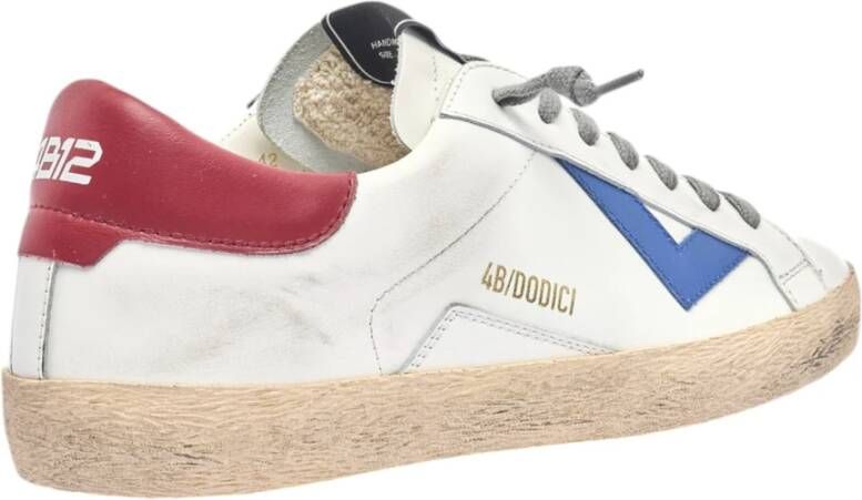 4B12 Sneakers Trendy Blauw White Heren