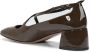 A. Bocca Bruin leren hart-uitsnede pumps Brown Dames - Thumbnail 3