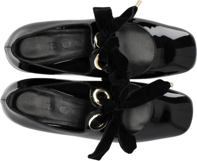 A. Bocca Zwarte Mary Jane Ballet Flats met Strik Black Dames