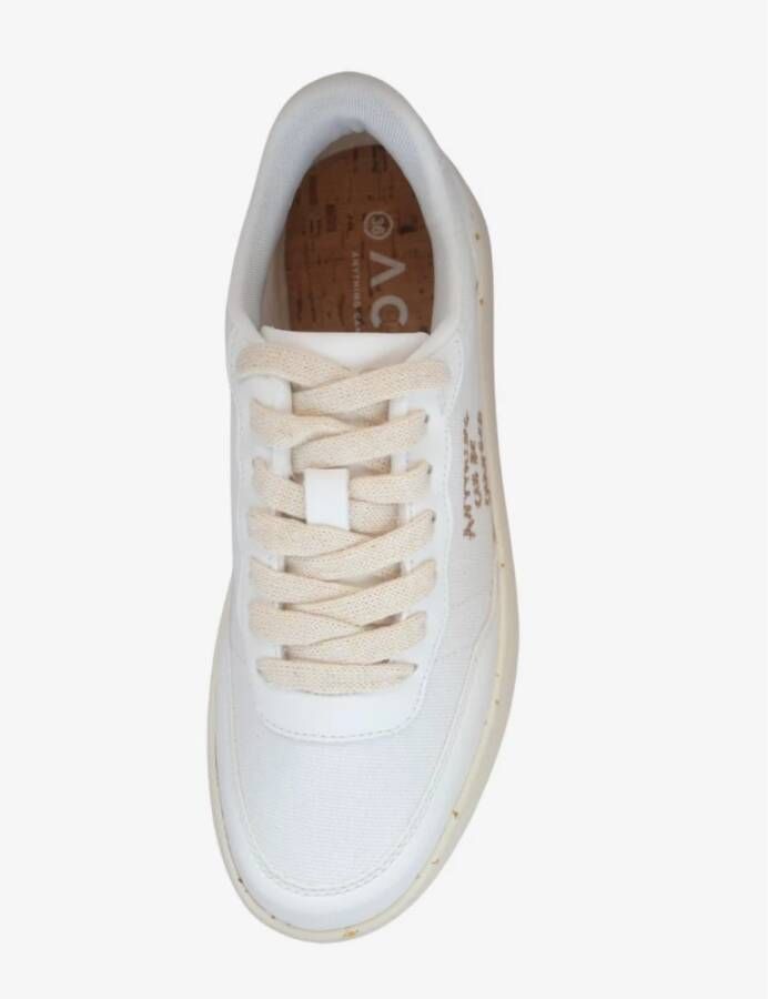 Acbc Witte Dubbele Stof Sneakers White Dames