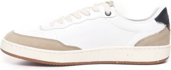 Acbc Witte leren sneakers met suède details White Heren