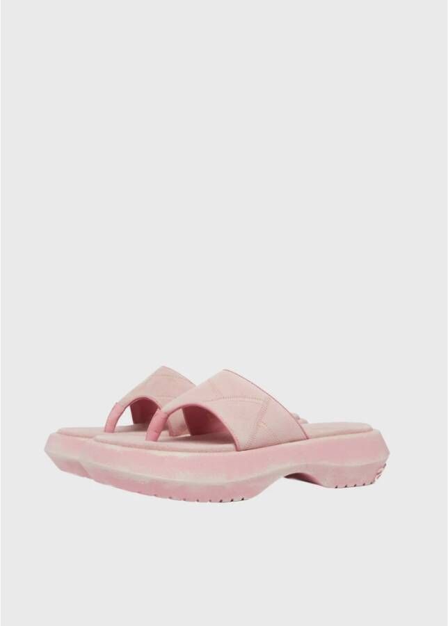 Acne Studios Blush Pink Leren Flip Flops Pink Dames