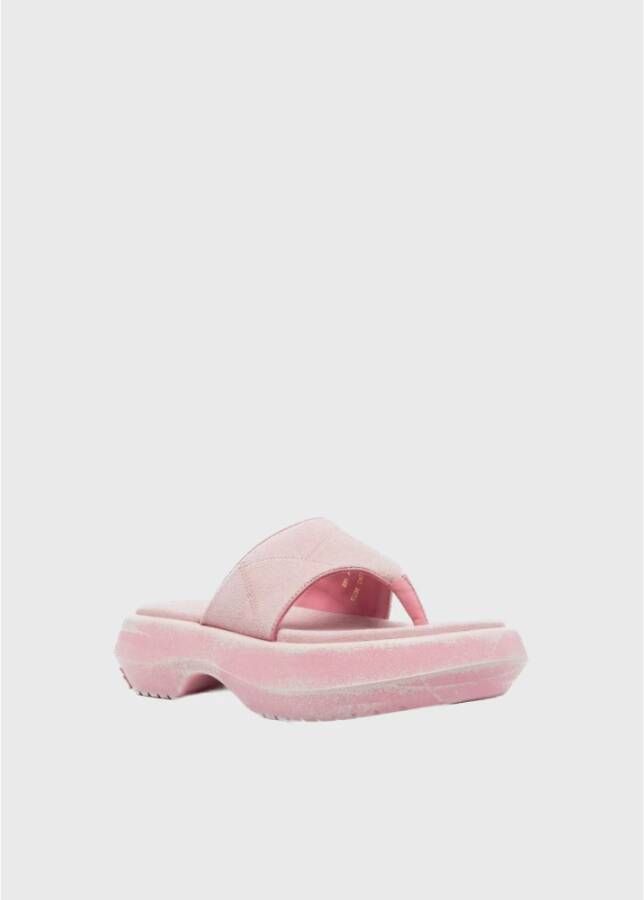 Acne Studios Blush Pink Leren Flip Flops Pink Dames