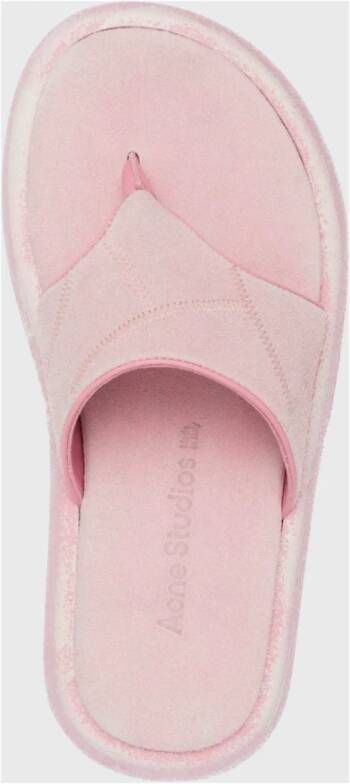 Acne Studios Blush Pink Leren Flip Flops Pink Dames