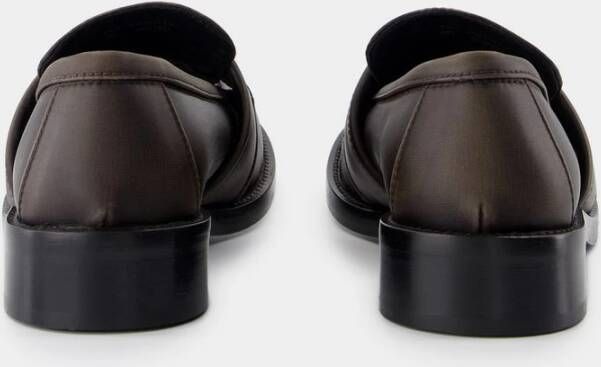 Acne Studios Bruin Nylon Sludge Moccasins Brown Dames