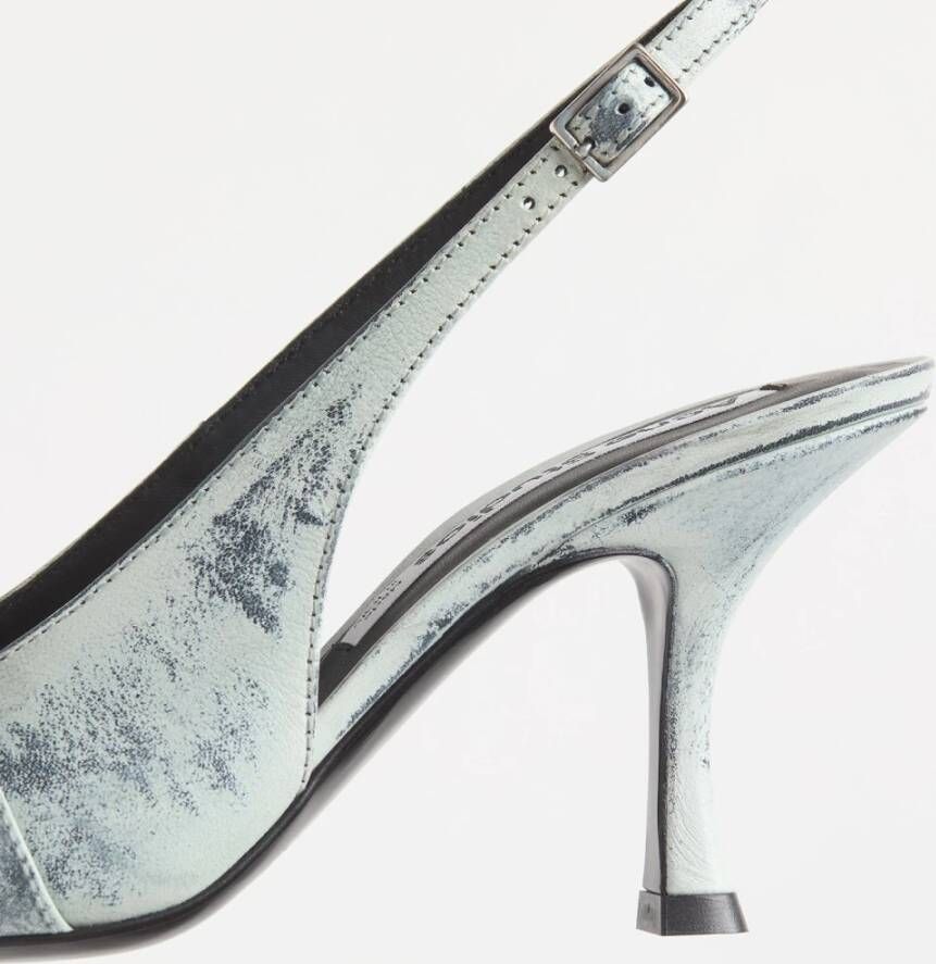 Acne Studios Leren Hak Slingbacks in Elegante Kleuren Green Dames