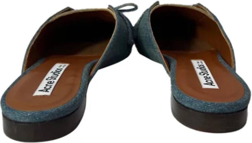 Acne Studios Pre-owned Denim flats Blue Dames