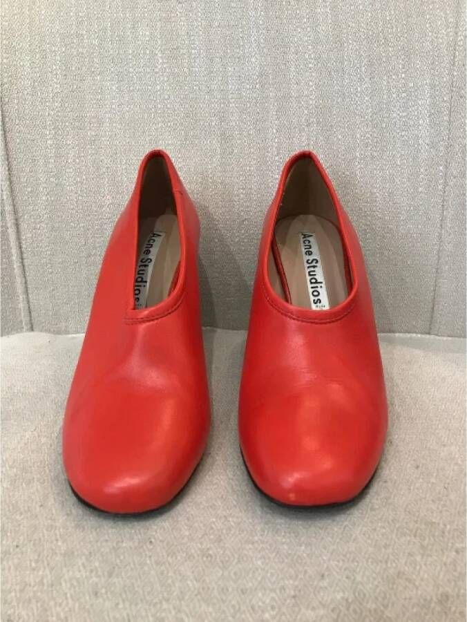 Acne Studios Pre-owned Leather heels Red Dames