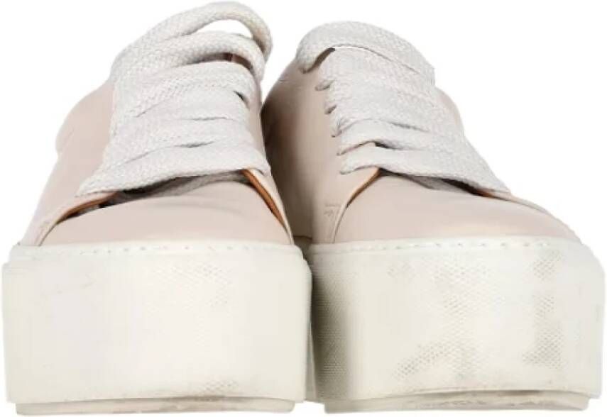 Acne Studios Pre-owned Leather sneakers Beige Dames