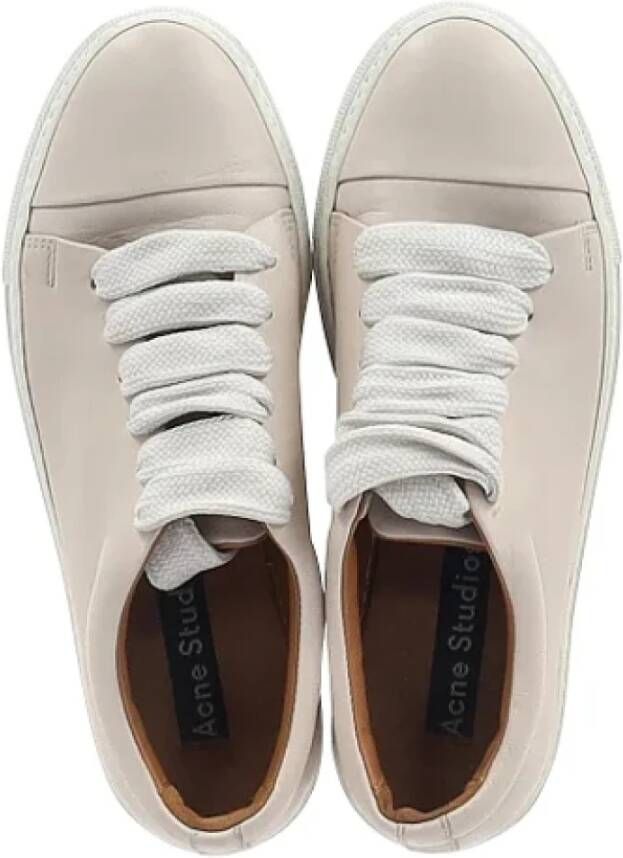 Acne Studios Pre-owned Leather sneakers Beige Dames