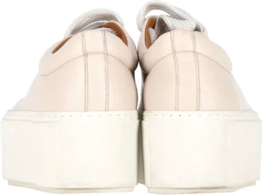 Acne Studios Pre-owned Leather sneakers Beige Dames