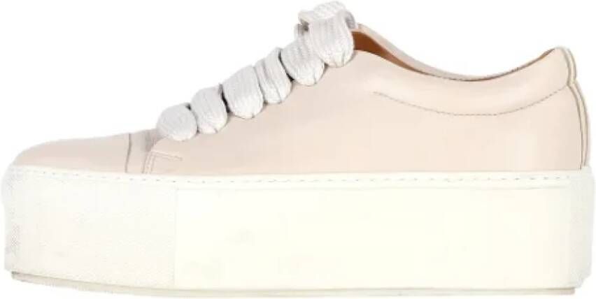 Acne Studios Pre-owned Leather sneakers Beige Dames