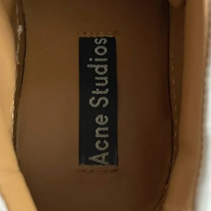 Acne Studios Pre-owned Leather sneakers Beige Dames