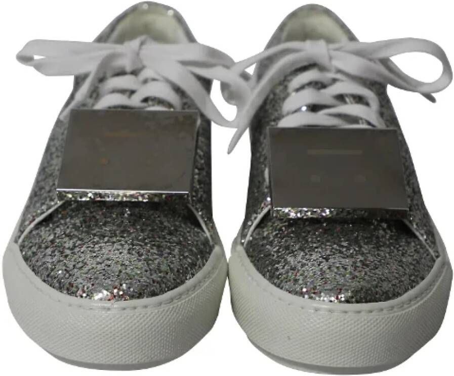 Acne Studios Pre-owned Leather sneakers Gray Dames