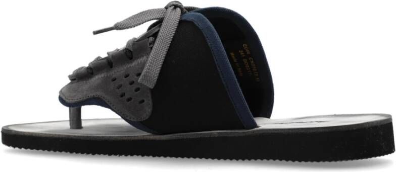 Acne Studios Slides met logo Gray Heren