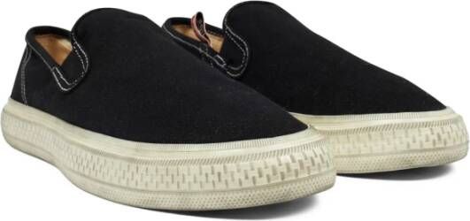 Acne Studios Zwarte Instap Sneakers Rubberen Zool Black Heren