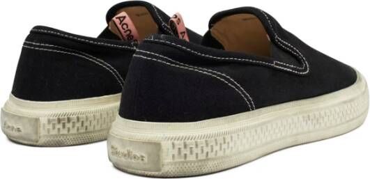 Acne Studios Zwarte Instap Sneakers Rubberen Zool Black Heren