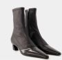 Acne Studios Zwarte Leren Bano Laarzen Puntige Neus Black Dames - Thumbnail 3