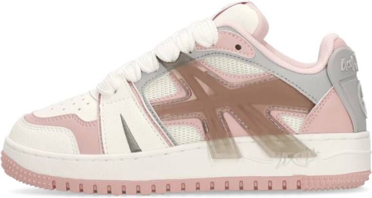 Acupuncture Roze Lage Sneaker met Groene Inzetstukken Pink Dames