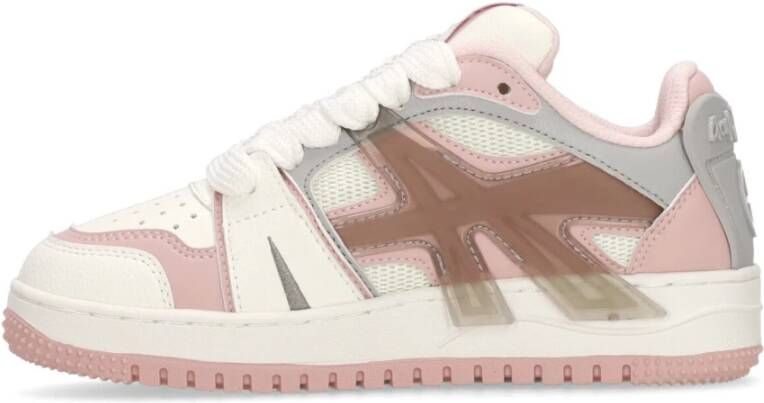 Acupuncture Roze Lage Sneaker met Groene Inzetstukken Pink Dames