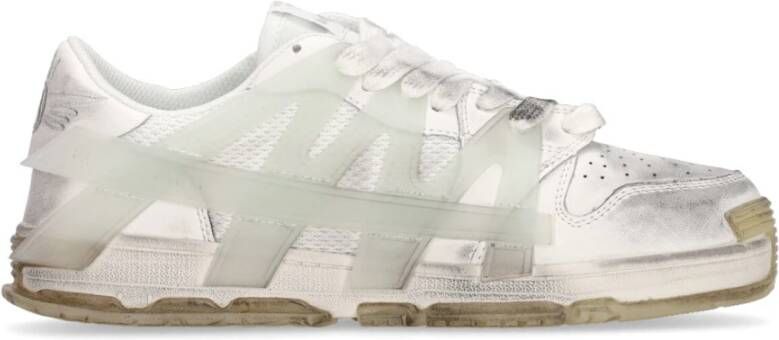 Acupuncture Witte Mesh Lage Top Sneakers White Heren