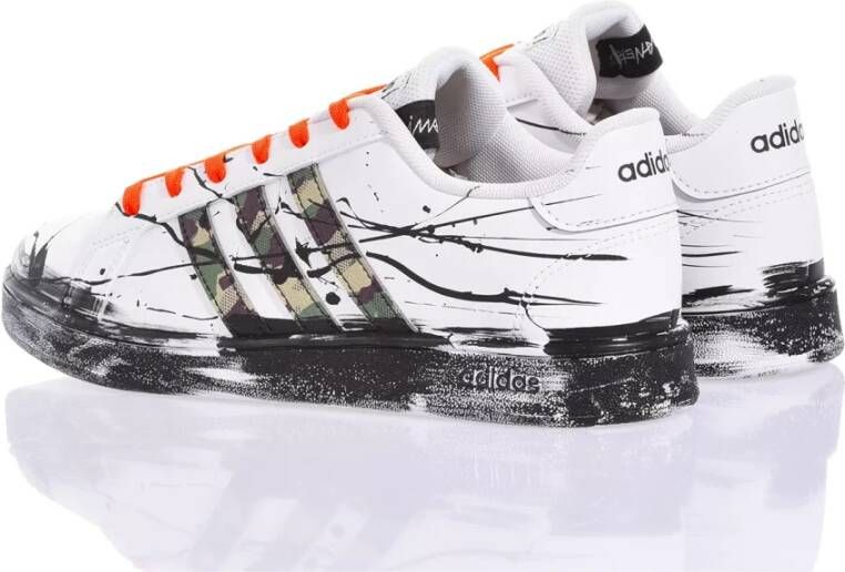 Adidas Aangepaste Camo Sneakers Wit Zwart Multicolor Heren
