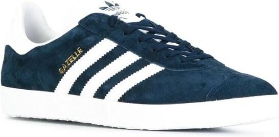 Adidas Blauwe Gazelle Sneakers Navy Wit Goud Blue Heren