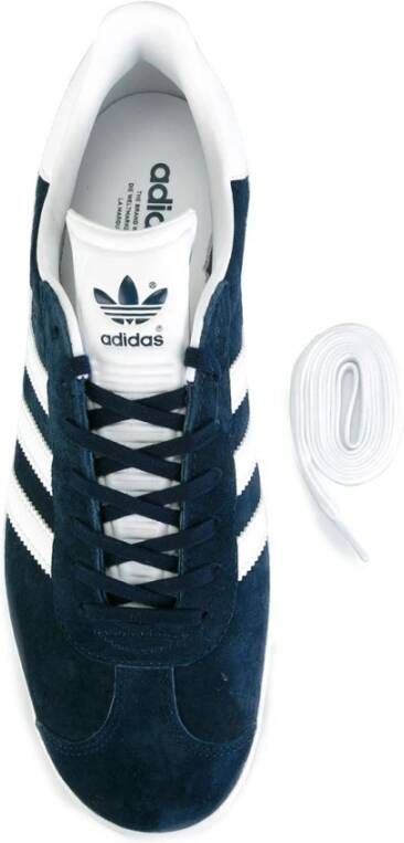 Adidas Blauwe Gazelle Sneakers Navy Wit Goud Blue Heren