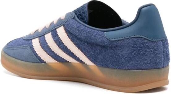 Adidas Blauwe Sneakers Geborstelde Afwerking Logo Print Blue Heren