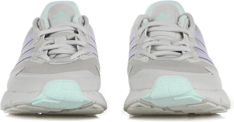 Adidas Boost Lage Sneaker Grijs Violet Mint Multicolor Heren