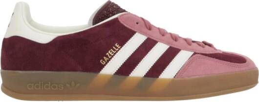 Adidas Bordeaux en Roze Suède Sneakers Red Heren