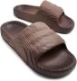 Adidas Bruin Schaduw Zwart Slide Sandalen Brown Dames - Thumbnail 4