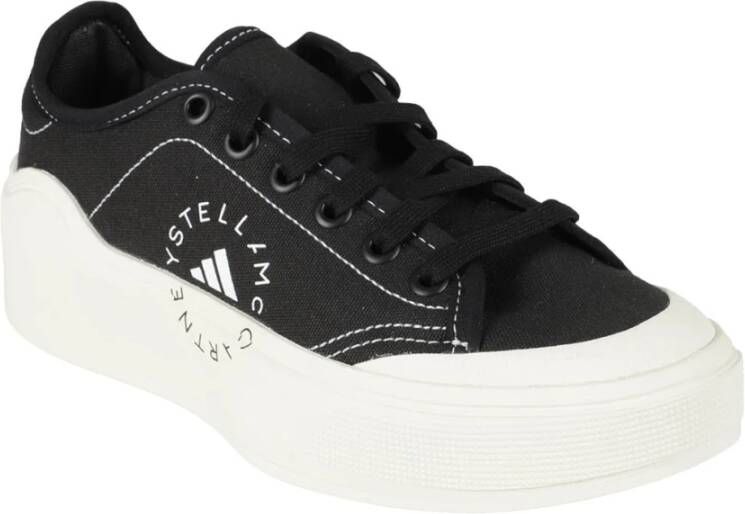 adidas by stella mccartney Court Cotton Sneakers Black Dames