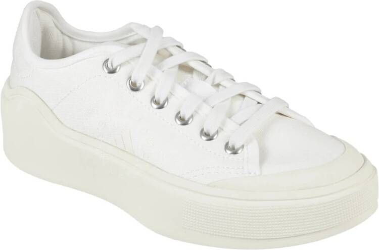 adidas by stella mccartney Katoenen Rechtbank Schoenen White Dames