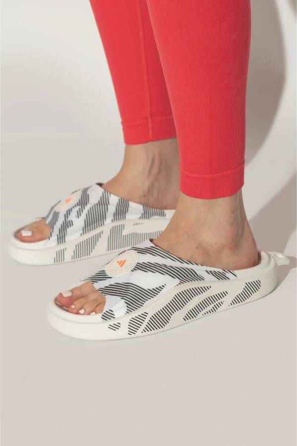 adidas by stella mccartney Logo Slides White Dames