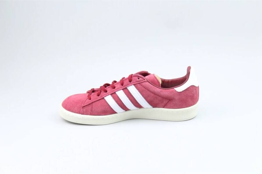 Adidas Campus 80s Burgundy White Sneakers Pink Dames