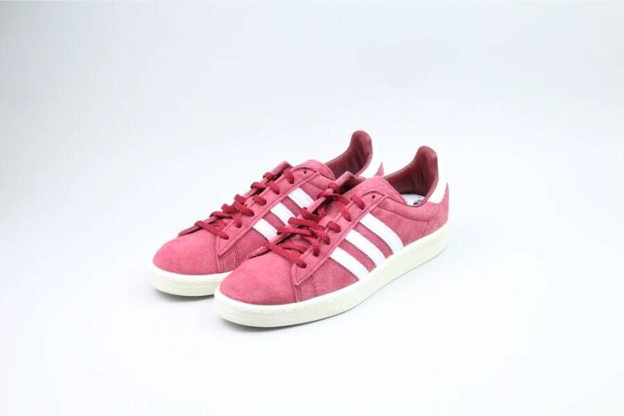 Adidas Campus 80s Burgundy White Sneakers Pink Dames