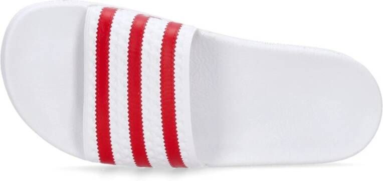 Adidas Cloud White Slippers met Scarlet Details White Dames