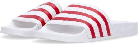 Adidas Cloud White Slippers met Scarlet Details White Dames