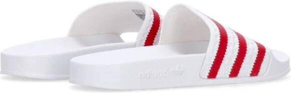 Adidas Cloud White Slippers met Scarlet Details White Dames