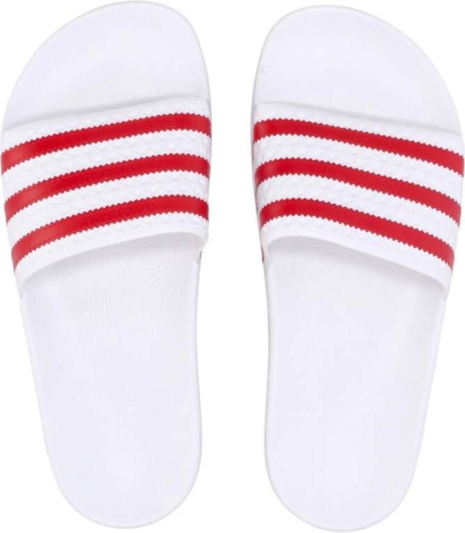 Adidas Cloud White Slippers met Scarlet Details White Dames