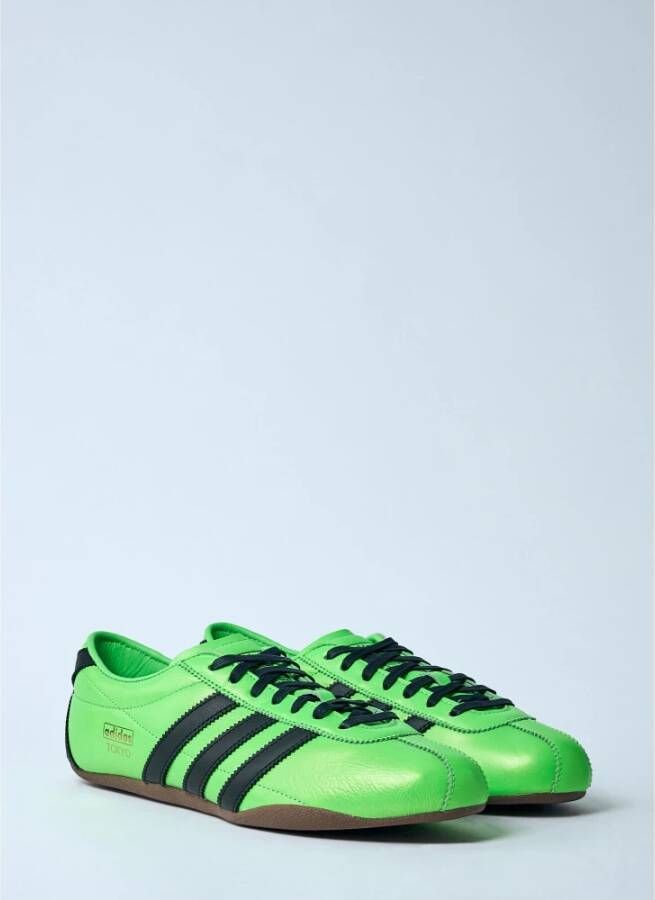 Adidas Decon Leren Sneakers met Logo Motief Green Heren