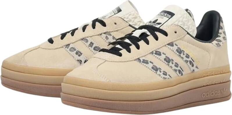 Adidas Gazelle Bold Cream Black Leopard Beige Heren