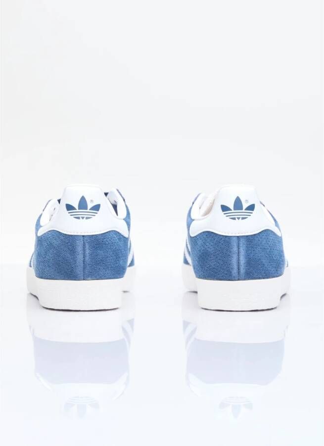 Adidas Gazelle Sneakers met Geperforeerd Bovenwerk Blue Heren