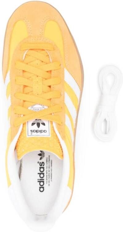 Adidas Gele Suède Sneakers met Witte Details Yellow Heren