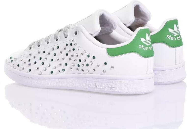 Adidas Gepersonaliseerde Zilver Groene Sneakers Vrouwen White Heren